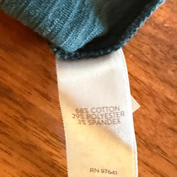 J. Jill Blue Ribbed V-Neck Top - Picture 4 of 5